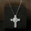 diamonds iced out cross pendant necklaces for mens womens necklace cuban link chains hip hop Jewelry