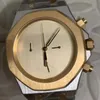 Mäns högkvalitativ reloj titta 42mm toppdesigner rostfritt stål lyxarmband julklapp guld svart safir glas spitzenuhr twist watch herrar quartz vk watch