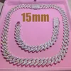 Sieraden Ketting Kettingen voor Mannen Ketting 15mm Moissanite Armband Zilver Cubaanse Link Pass Diamond Tester Gra Vvs