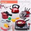 Simulation Pretend Play Kitchen Toy Cookware Set Cooking Food Fruit Vegetable Play House Puzzle Toys For Girls Children 240104