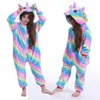 Kids Winter Stich Pyjamas Kinderen Panda Dinosaur Sleepwear Unicorn Kigurumi onesies voor jongensmeisjes Deken Slaper Baby Kostuum 240103