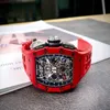 Richardmill Montres-bracelets Enroulement automatique Sport Poignet Série Suisse Richardmill Montre Homme RM1103 Red Magic NTPT Édition Limitée Tourbillon Full Hollow Man WNQR5