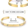 Luxury Bangle designer jewelry man bracelet High quality Car tiress Gold Bracelets for Women 14K Plated Friendship Cubic Zirconia Have Original Box