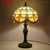 Table Lamps WPD Tiffany Lamp Modern For Bedroom Creative Flower Figure LED Light Home Decoration