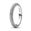 925 livres argent nouvelle mode charme bague originale, bague en argent, dames pleine diamant bague en or Rose