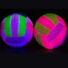 Dog Toys Chews Glowing Balls Football Shape Led Light Squeaky Bouncy Ball Pet Dog Flashing Toy Funny Kids Toy Interactive Dogs Cats Chew Toys
