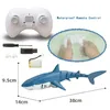 Robots Rc Shark Toy for Boys Water Swimming Pools Bath Tub Girl Children Kids Remote Control Fish Boat Electric Bionic Animals 240103