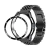 Inga luckor armband för Galaxy Watch 4 5 44mm 40mm Metal Strap Classic 42mm 46mm BandcaseBezel Ring 240104