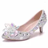 Sapatos de vestido sexy bombas casamento mulheres fetiche festa banquete pu strass deslizamento em 5cm fino salto alto apontado dedo do pé raso