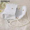 Cosmetic Bags Japanese Style Lolita All-Matching Elegant Crossbody Single Shoulder Backpack Square Butterfly Pearl Chain Bag For Women