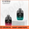 Tastefog Disposable Vape 12000 Puffs Giant Vaper with RGB LED Flash 12 Eliquid Flavors