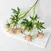 Decorative Flowers 68CM 10 Head Artificial Sea Holly Home Decoration Flower Arrangement With Grass Plants Wedding Placement Art