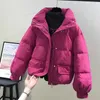 Women Winterjacke Down Kapuze Stickerei Down Jacke warme Parka -Mantel -Gesichtsjacken Mehrere Farbdruckjacken