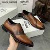 Berluti Scarpe eleganti da uomo Scarpe in pelle Berlut New Mens Vitello spazzolato Gentleman Oxford Pannello composito Goodyear Rj