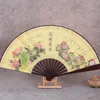 Decorative Figurines 1 Pcs Chinese Folding Fan Painting Pattern Polyester Hand Held Fans Style Random