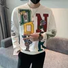 Chemise de sport à lettre imprimée en vrac à la mode pour hommes automne et hiver nouvelle chemise de sport décontractée haut coréen surdimensionné 240104