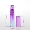 Frascos de spray recarregáveis coloridos 4ML 8ML Mini gradiente portátil frasco de perfume de vidro portátil recipientes cosméticos vazios para óleo essencial