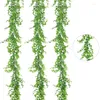 Fleurs décoratives 3 pièces 6 pieds guirlande d'eucalyptus artificielle tenture murale fausses vignes pour mariage maison chambre décoration de jardin en plastique