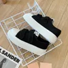 Luxury platforms canvas shoe thick bottom womens comfortable pure colour designer casual sneakers lady half slippers