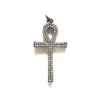 Bracciali 5 pezzi Ankh Croce ciondolo con ciondolo collana da donna braccialetto che fa zirconi pavimenta Bling accessorio di gioielli artigianali religiosi all'ingrosso