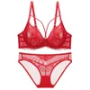 Jurk 2021 Nieuwe Sexy Ultra Dunne Transparante Mesh Kant Pus Size Bh En Slipje Set Ondergoed Ongevoerd Vrouwen Intieme Franse lingerie