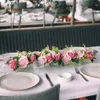 透明なアクリル長方形の花瓶とふた結婚式の夕食のテーブル花柄のセンターピースモーデン花瓶デスクトップホームデコレーション240105