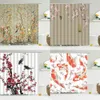 Chinese Style Flower Bird Shower Curtains Waterproof Bathroom Curtain 3d Printed Fabric With Hooks Decoration 240105