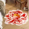 Carpets Waterproof Oil-Proof Leather Floor Mat Flower Series Special-Shaped Carpet American Living Room Home Bedroom Bedside Luxury