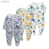 Rompers 6 sztuki/działka baby rompers noworodka dla dzieci ubrania chłopców 100% bawełniane długie rękawy dziecięce piżama kreskówka drukowana setsl240105
