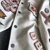 Män Autumn Multi-Letter broderi Baseball Uniform Retro Läderjacka Coat Spring Man Fashion Casual High Quality Clothing 240105