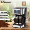 Kaffebryggare 950W Electric Coffee Maker 12 koppar Automatisk droppkaffemaskin med kaffekanna 220V Auto Keep Warm Function Home Office usel240105