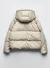 Winter Vrouwen Kunstleer Puffer Jas Warm PU Sneeuw Capuchon Parka Vrouwelijke Toevallige Losse Jas Rits Lange Mouw Overjas 240105