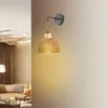 Vägglampa handvävd lätt handgjorda skugga e26/e27 bas rustik sconce sängen för entré hall sovrum kök dekoration