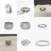 Designer X Anelli di gioielli per donne intrecciate Lusso per designer di anelli Gioielli di moda Scava fuori croce Classico anello di rame Filo Engagemen Kadn