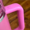 Cosmo Pink Parade Bicchieri quencher da 40 once Flamingo Target Tazze regalo per San Valentino in acciaio inossidabile rosso con manico in silicone, coperchio e tazze per auto in cannuccia con logo 1: 1 0111