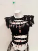 Women's T Shirts Sexy Top Skull Tank Tops Y2k Clothes Crop Gothic Fashion Bustier