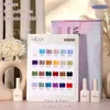 Glenys 24 color multi style with color card One bottle of one color semi permanent nail polish soaked gel nail art salon 240105