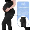 Women'S Leggings Maternity High Waist Belly Support Legging Women Pregnancy Skinny Pants Body Sha Fashion Knitted Clothes 211204 Dro Dhong