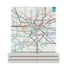 Bord Mats London Allrail Map Ceramic Coasters (Square) Coffee Cup Stand Black Set for Cups