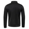 Vêtements de sport Hommes Sweatshirts Printemps Plus épais Demi-pull à fermeture éclair pour homme Sweat à capuche en plein air Automne Solide Col roulé Pull d'entraînement