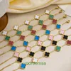 Trend fashion versatile jewelry good nice Van 2024 Lucky Grass Bracelet Womens Five Flower Light Luxury and Unique Colors Gifts to Best Friend With Box Jun