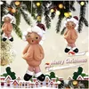 Diğer Etkinlik Partisi 24 PCCS Malzemeleri Noel Komik Çıplak Noel Baba Asma Kolye Erkek Kadın Ağacı Yıl Reçine Hediyeleri Ev Dekorati Dhtpm