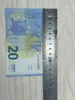 Copier de l'argent réel 1: 2 Taille Fournitures de fête de fête Top Qualité Prop Euro Jouets Faux Notes 10 20 Ultjl