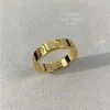 Anillo de amor V oro 18K 36 mm nunca se desvanecerá anillo estrecho sin diamantes marca de lujo reproducciones oficiales Con caja de contador pareja rin Vuqq