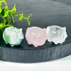 Arts And Crafts Natural Crystal Stone Ornaments Carved Animalia Pig Reiki Healing Quartz Mineral Tumbled Gemstones Hand Home Decorat Dhcah