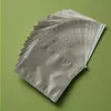 200pcs / lot argent ouvert dessus pur aluminium papier d'emballage sac mylar thermoscellage snack café en poudre pochettes de stockage épicerie artisanat emballage Pqoe