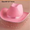 Berets Practical Festival Diamond Fringe Men Lady Bride Cowgirl Hats West Fancy Dress Rhinestone Cap Cowboy Hat