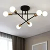 Chandeliers Drop LED Chandelier Modern Semi Black White Gold Lustre Ceiling Light For Dining Living Rooms Bedroom Indoor Decor Lamps