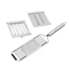 4 em 1 cortador triturador de aço inoxidável portátil manual vegetal slicer fácil limpo ralador com alça multiuso ferramenta cozinha 240105