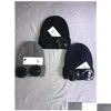 Gorros Dos gafas CP Company Otoño Invierno Cálido Sombreros de esquí Punto Grueso Skl Caps Sombrero Gafas Gorros2856774 Deportes al aire libre Una gota DHDSW